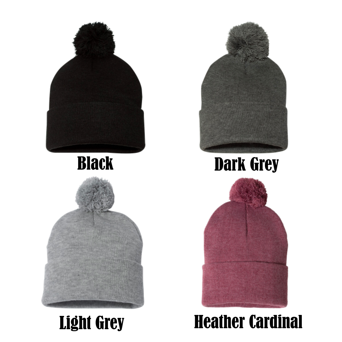 List featuring the beanie color options.