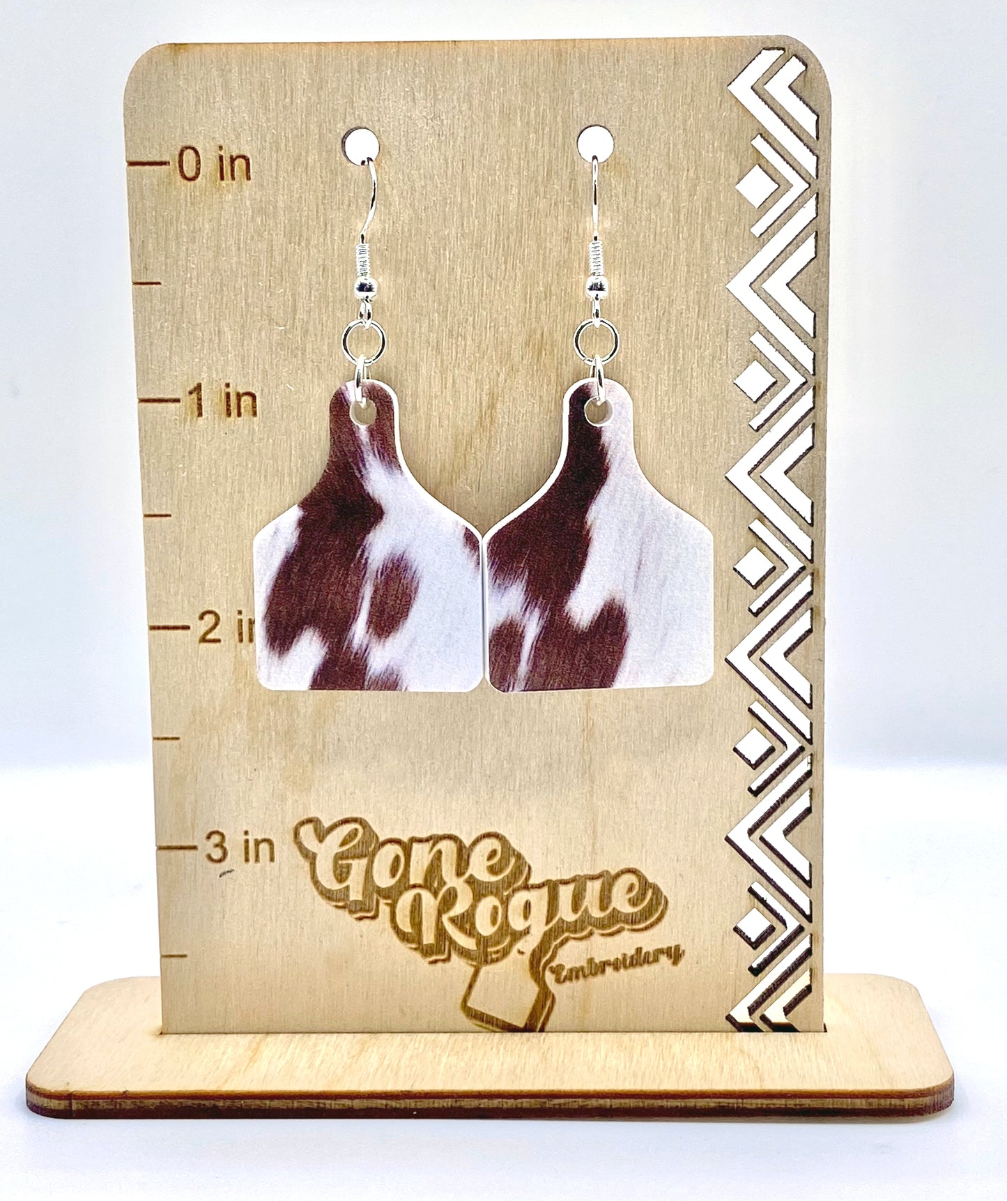 Cowhide Printed Earrings