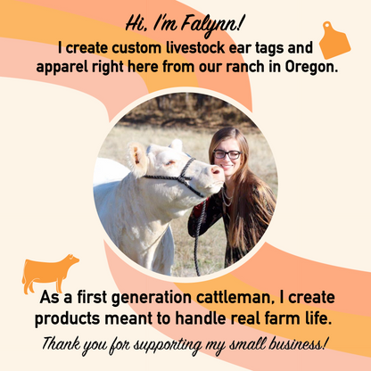 A graphic featuring an introduction of the owner and creator behind Gone Rogue Embroidery. 