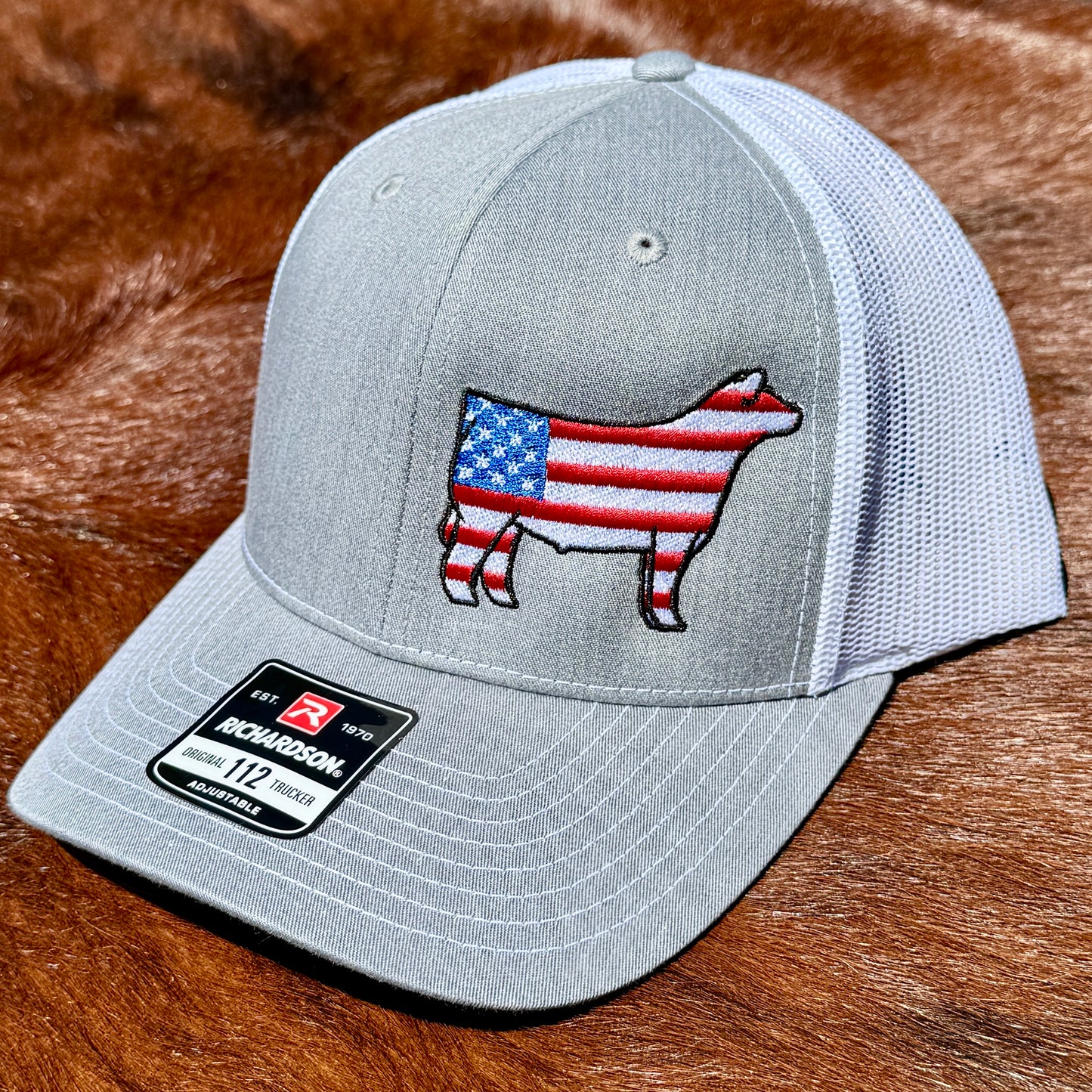 American Flag Show Steer Hat
