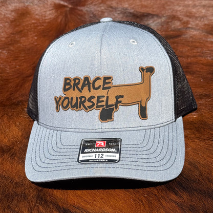 Brace Yourself Show Sheep Leather Patch Hat – Richardson 112