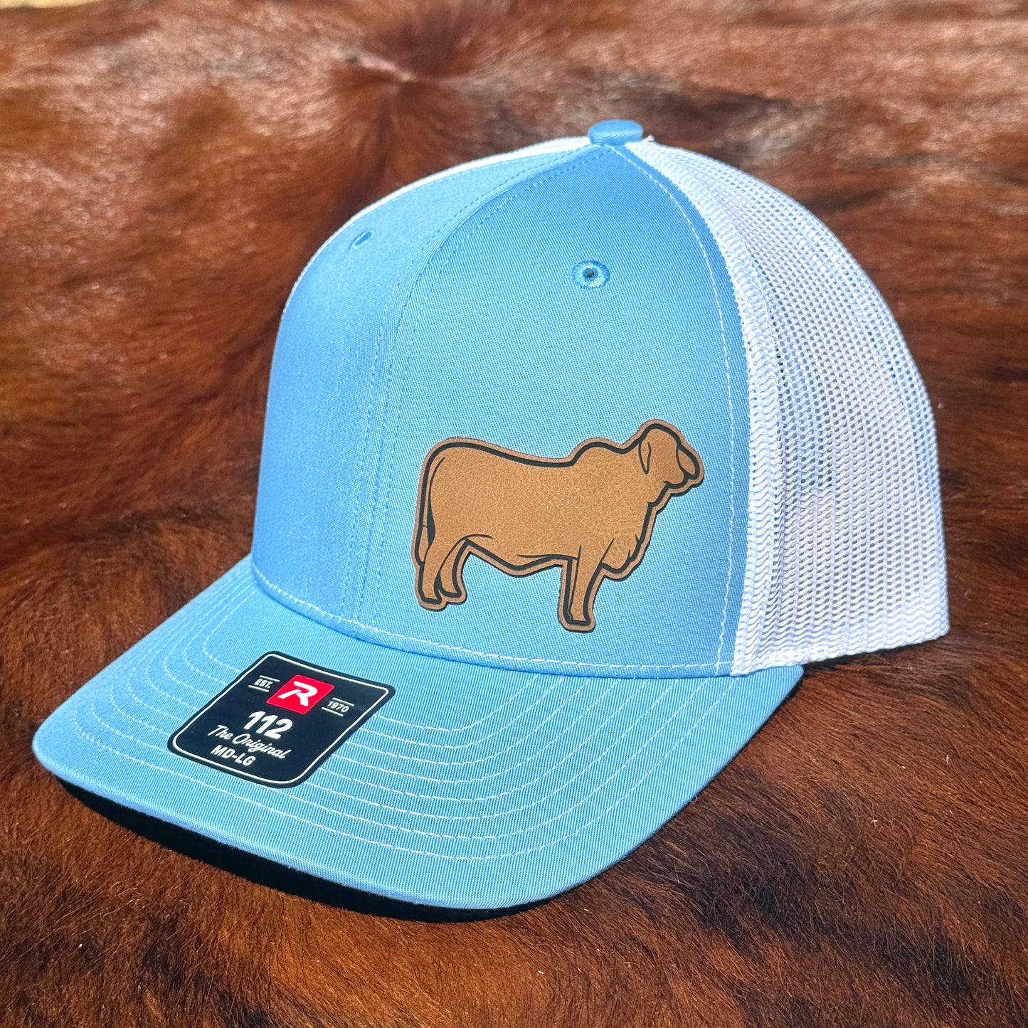 Brahman Heifer Leather Patch Hat – Richardson 112