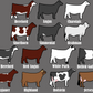 List of available breeds for this custom standing table top figure.