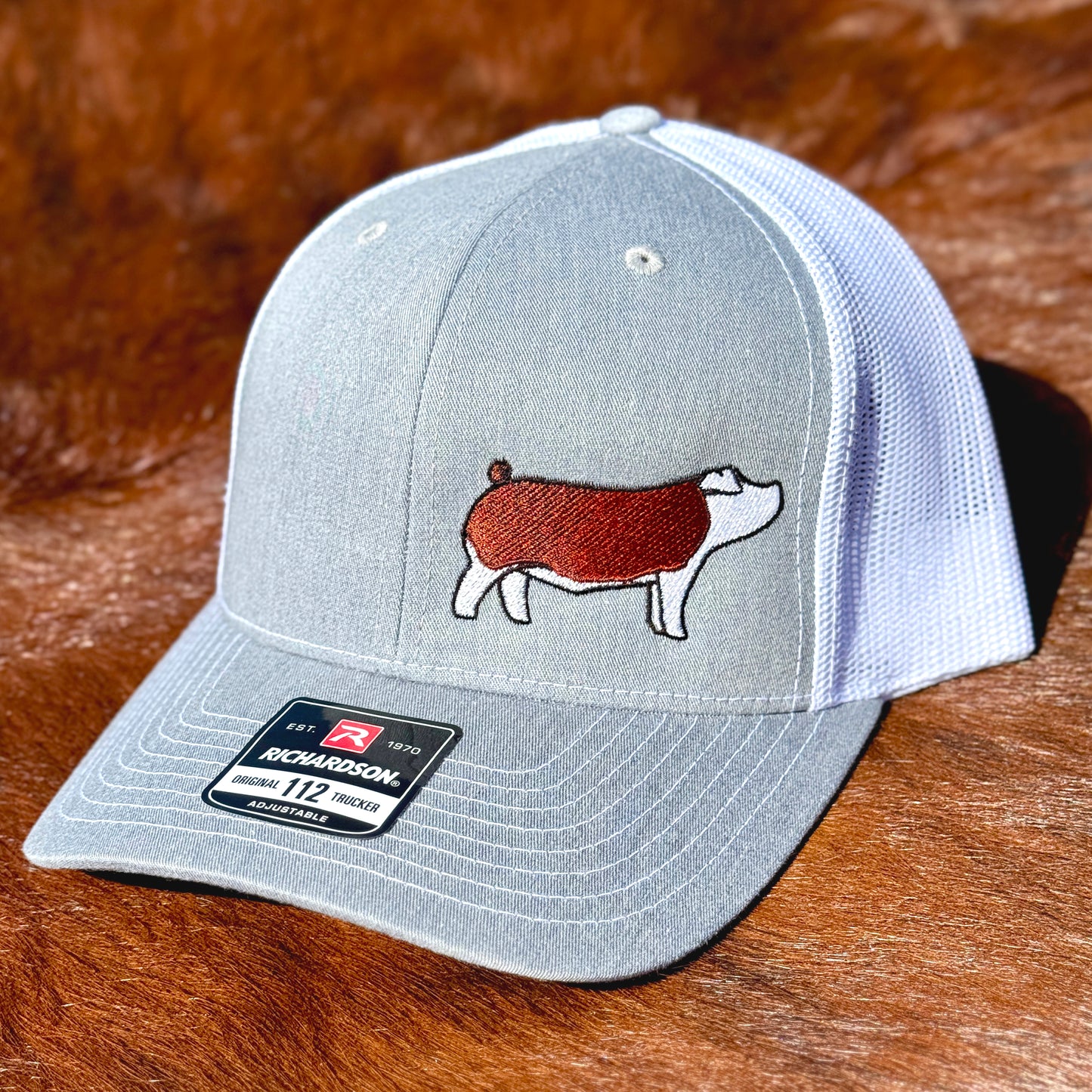 Hereford Show Pig Embroidered Hat