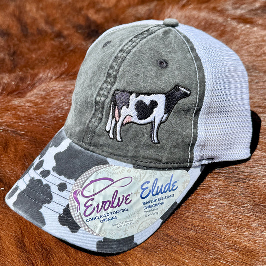 Cow Print Embroidered Holstein Hat
