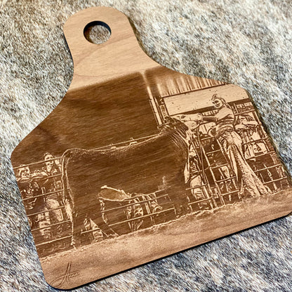 Custom engraved wooden sign featuring a personalized livestock design. Perfect for ranchers, livestock exhibitors, FFA, and 4-H members. Durable and stylish, ideal for displaying farm pride in barns, homes, or show areas.