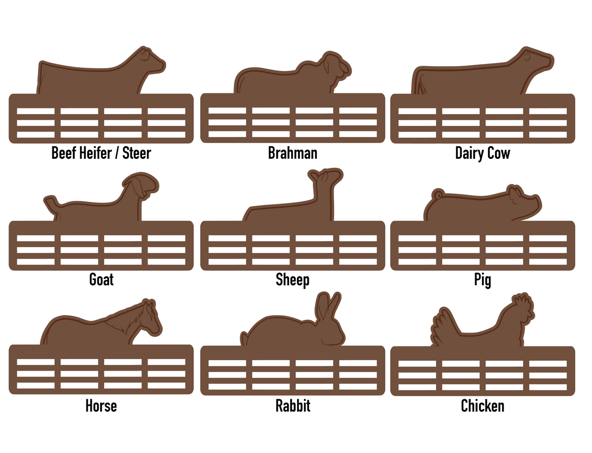 Custom Engraved Livestock Show Ribbon Holder