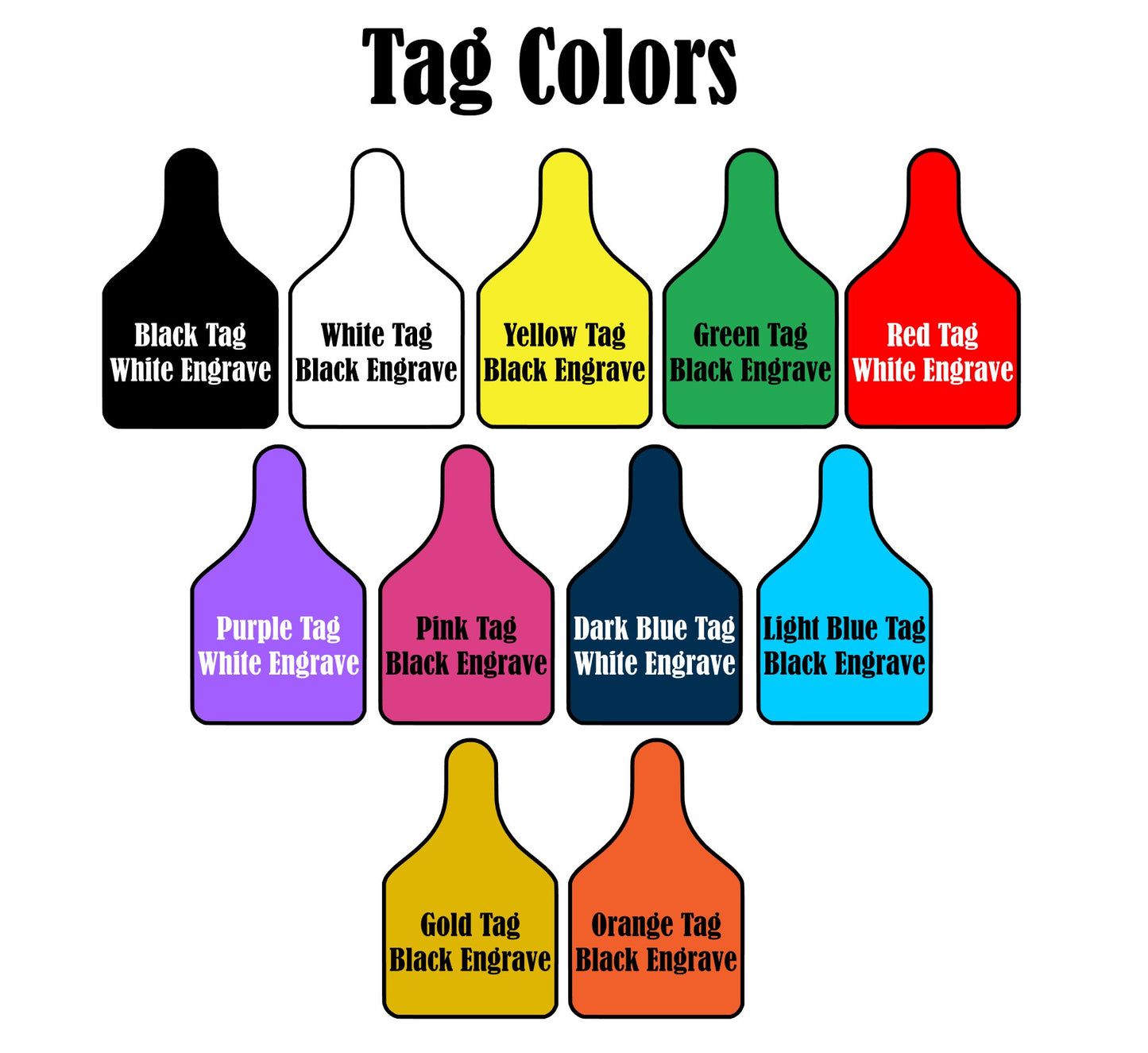 Custom Laser-Engraved Cattle Ear Tag