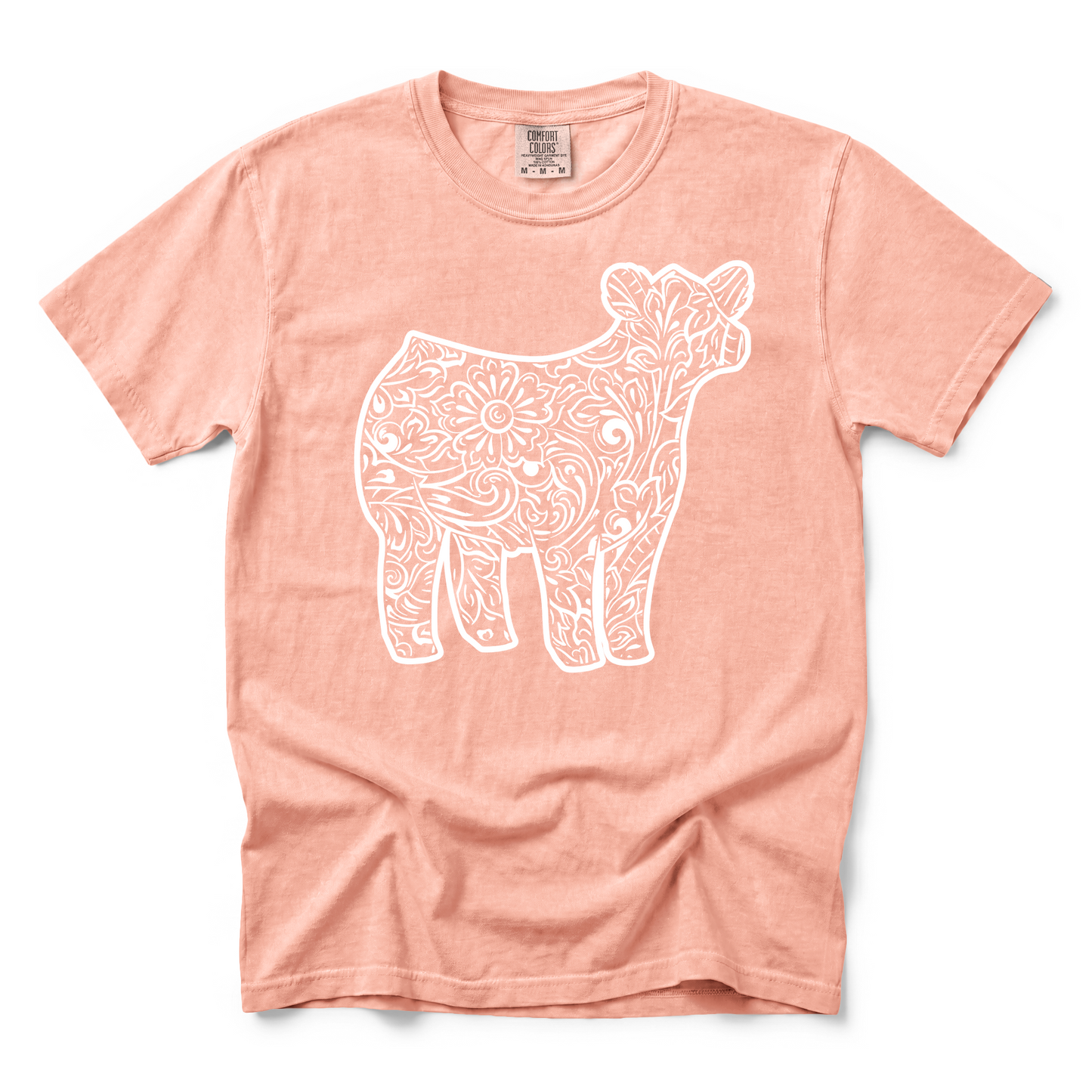 Tooled Leather Show Steer T-Shirt