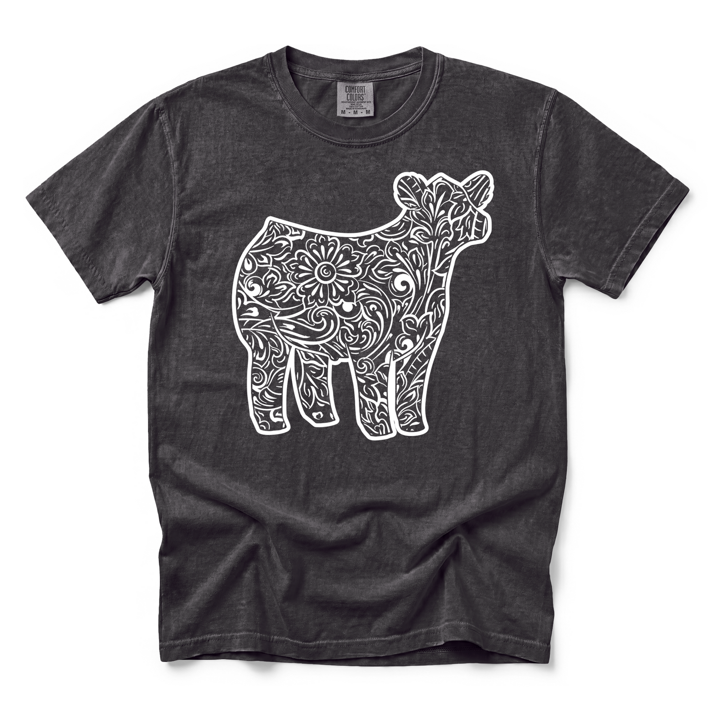 Tooled Leather Show Steer T-Shirt