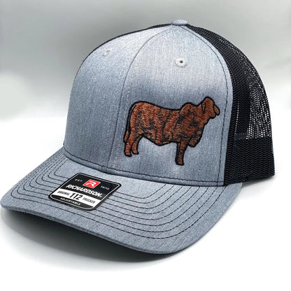 Brindle Brahman Cattle Embroidered Hat