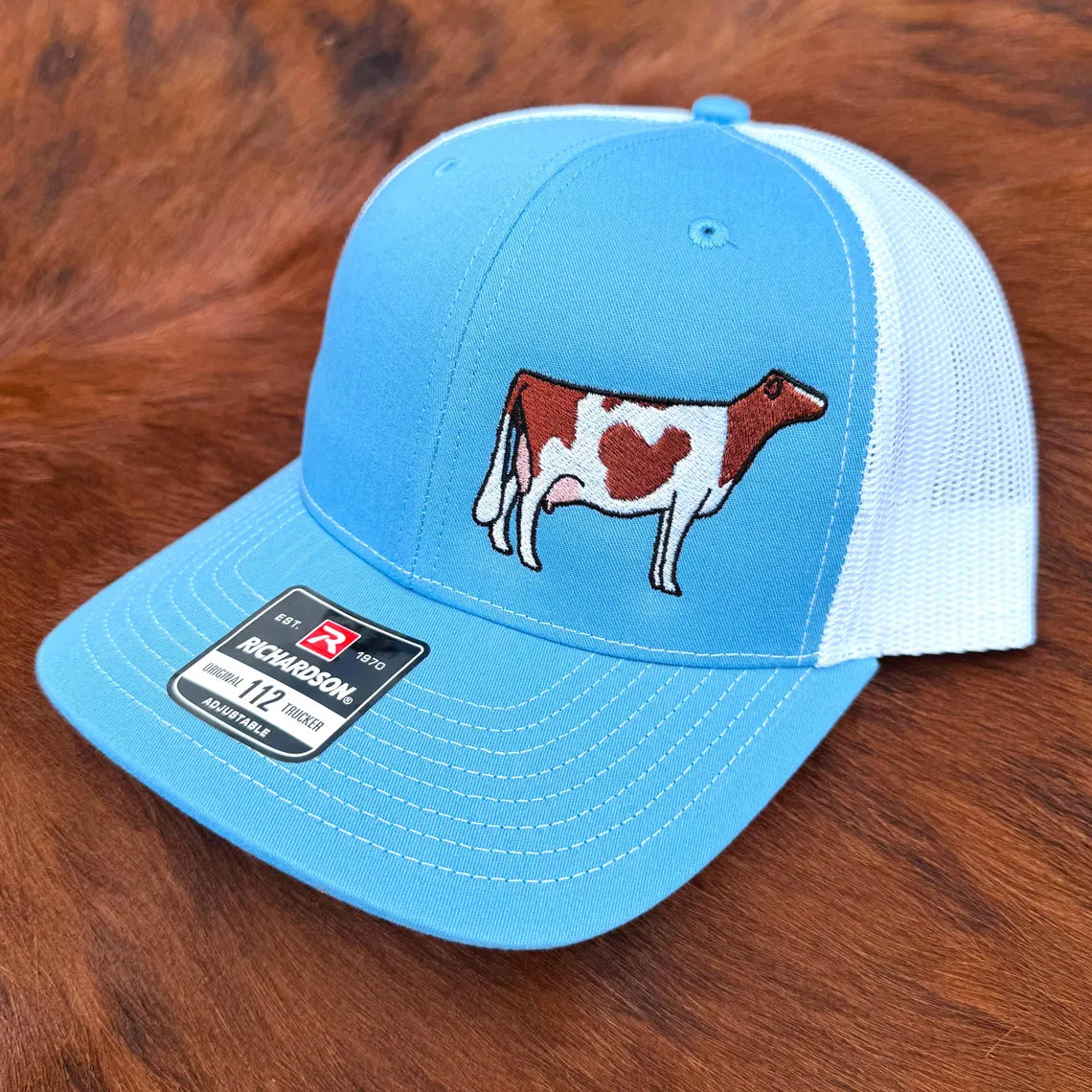 Red Holstein Cattle Embroidered Hat