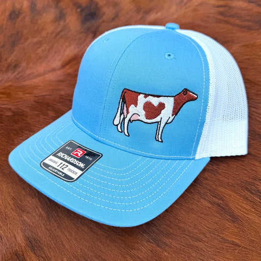 Red Holstein Cattle Embroidered Hat