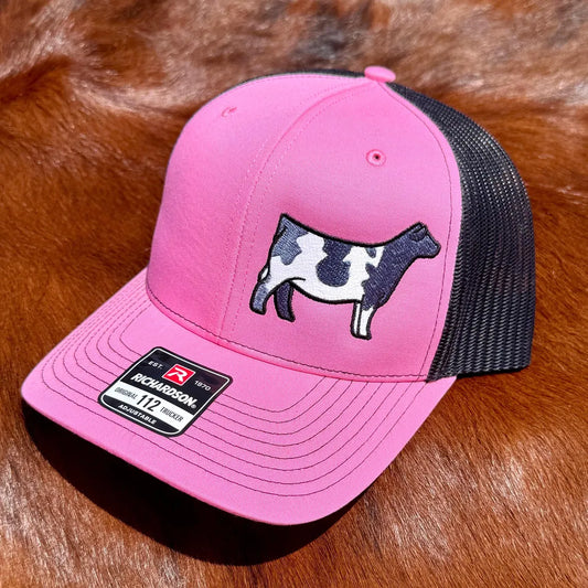 Blue Roan Shorthorn Cattle Embroidered Hat