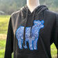 Embroidered show steer hoodie featuring a bold western-inspired design with a paisley pattern. Made from soft, warm fabric, perfect for stock show exhibitors, ranchers, and cattle enthusiasts.