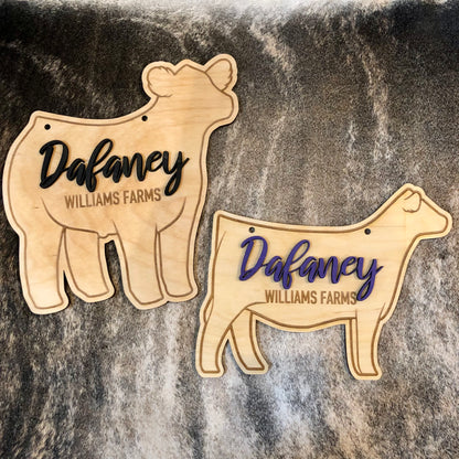 Custom Show Cattle Stall Sign