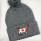 Embroidered Shorthorn beanie featuring a detailed livestock design, perfect for farmers, ranchers, and livestock show enthusiasts. Made from soft, warm fabric to keep you cozy during barn chores, stock shows, and chilly days.